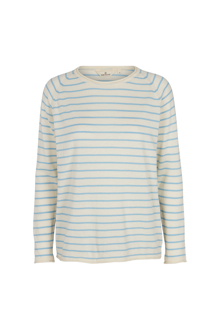 Basic Apparel Soya Sweater Bluser 429 Whisper White/Dusty Blue